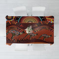 Bomerang and Kangaroo Aboriginal Art Tablecloth