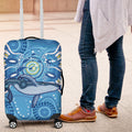 Whale In The Ocean Aboriginal Dot Art Luggage Cover No1