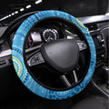 Whale In The Ocean Aboriginal Dot Art Steering Wheel Cover No1