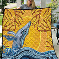 Whale In The Ocean Aboriginal Dot Art Quilt No2