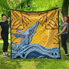 Whale In The Ocean Aboriginal Dot Art Quilt No2