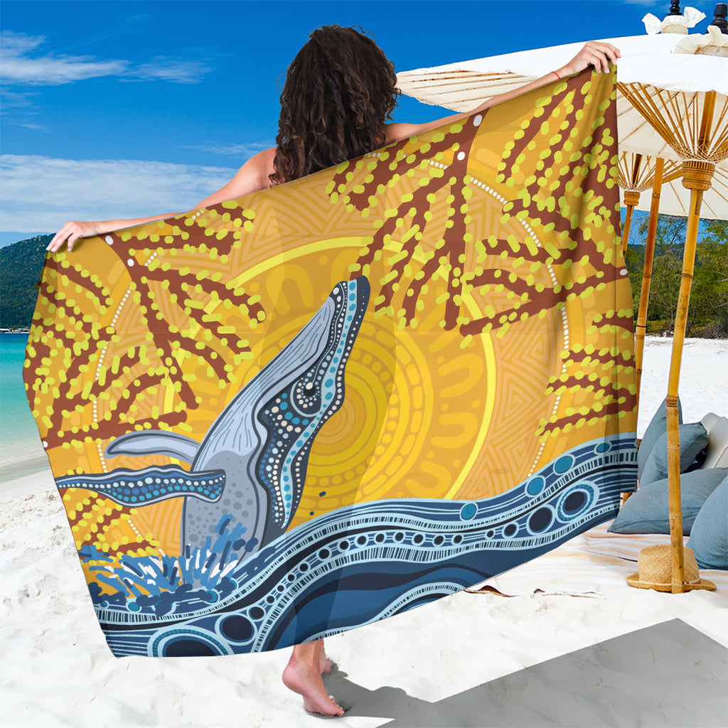 Whale In The Ocean Aboriginal Dot Art Sarong No2