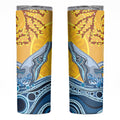 Whale In The Ocean Aboriginal Dot Art Skinny Tumbler No2