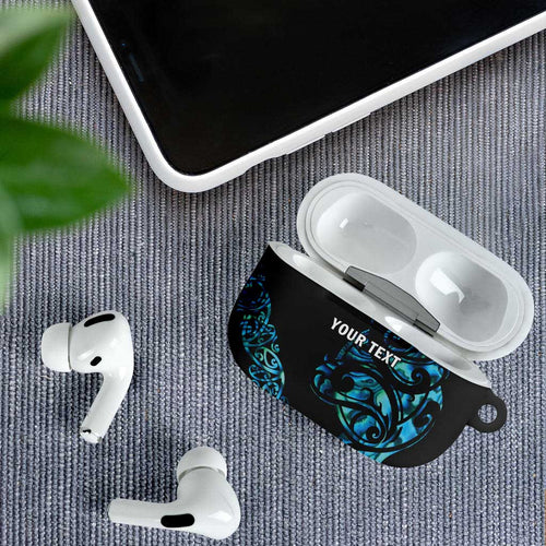 All Black Maori Tribal Tattoo Personalised AirPods Case Polynesian Style - Aussie Hoodie