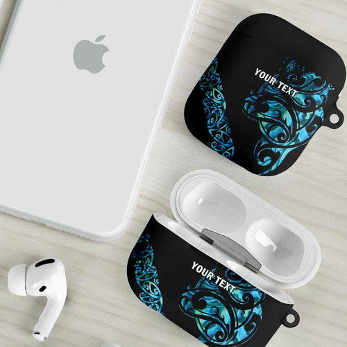 All Black Maori Tribal Tattoo Personalised AirPods Case Polynesian Style - Aussie Hoodie