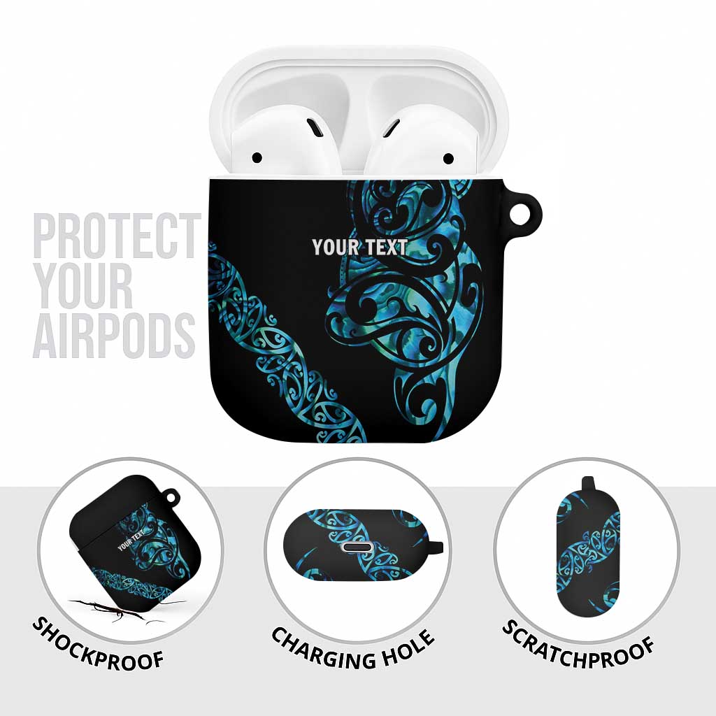 All Black Maori Tribal Tattoo Personalised AirPods Case Polynesian Style - Aussie Hoodie