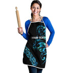 All Black Maori Tribal Tattoo Personalised Apron Polynesian Style - Aussie Hoodie