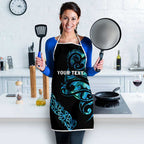 All Black Maori Tribal Tattoo Personalised Apron Polynesian Style - Aussie Hoodie
