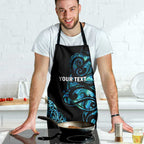 All Black Maori Tribal Tattoo Personalised Apron Polynesian Style - Aussie Hoodie