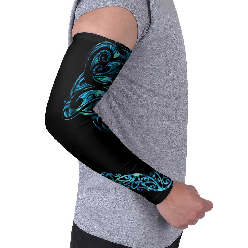All Black Maori Tribal Tattoo Personalised Arm Sleeves Polynesian Style - Aussie Hoodie