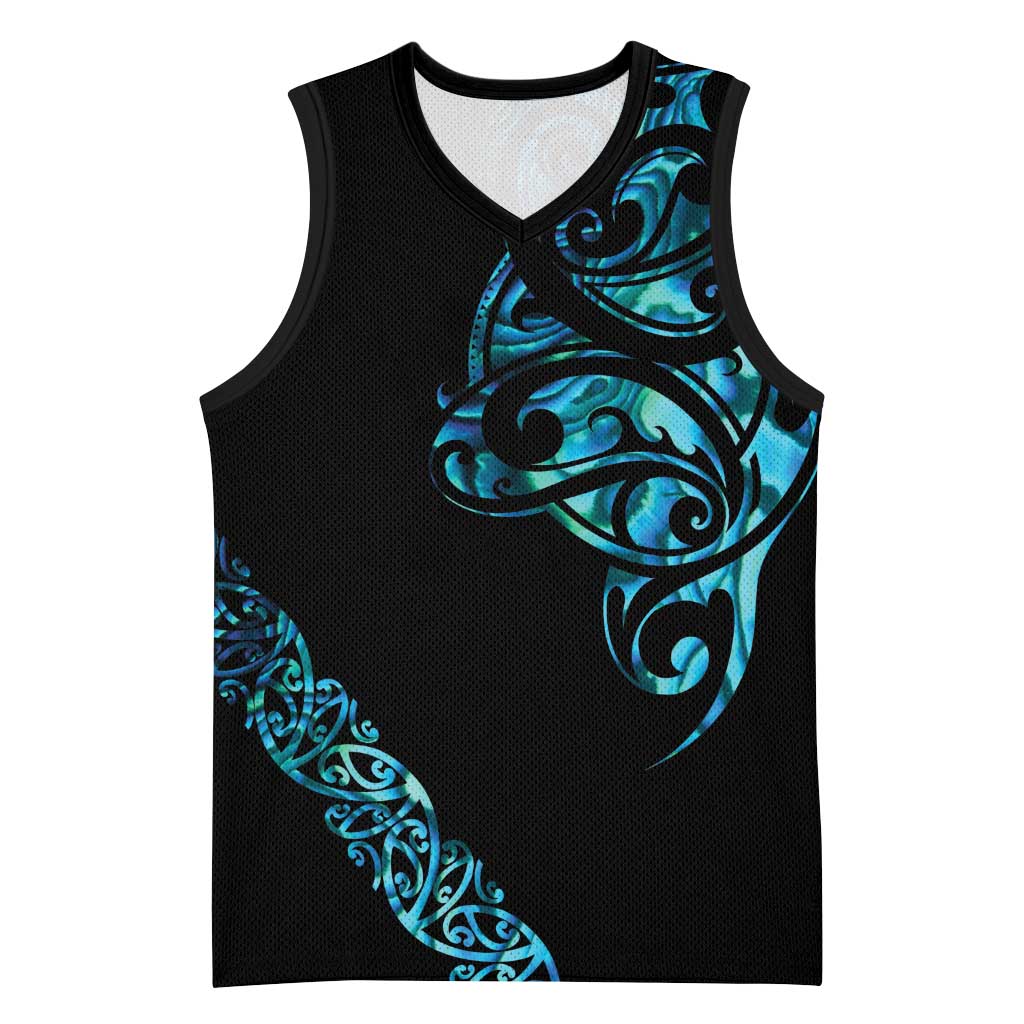All Black Maori Tribal Tattoo Personalised Basketball Jersey Polynesian Style - Aussie Hoodie