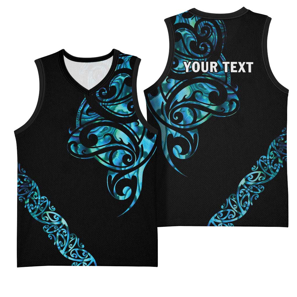 All Black Maori Tribal Tattoo Personalised Basketball Jersey Polynesian Style - Aussie Hoodie