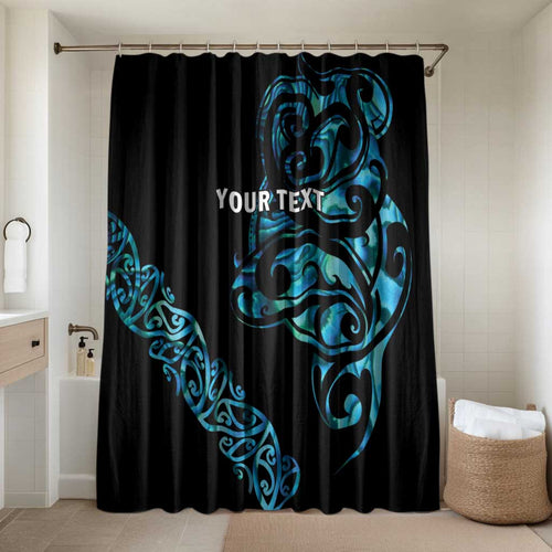 All Black Maori Tribal Tattoo Personalised Bathroom Set Polynesian Style - Aussie Hoodie