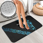 All Black Maori Tribal Tattoo Personalised Bathroom Set Polynesian Style - Aussie Hoodie