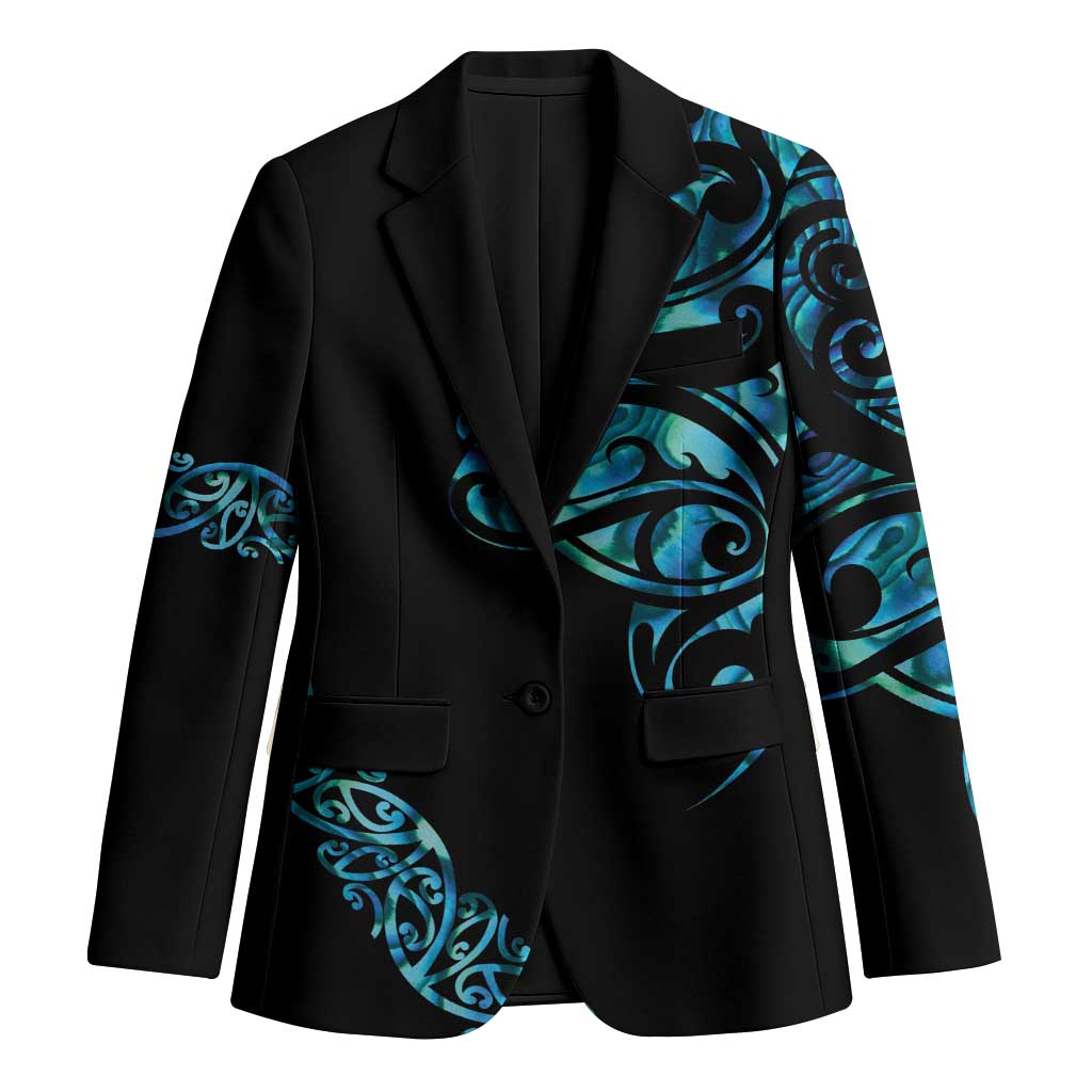 All Black Maori Tribal Tattoo Personalised Blazer Polynesian Style - Aussie Hoodie