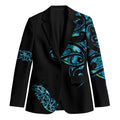 All Black Maori Tribal Tattoo Personalised Blazer Polynesian Style - Aussie Hoodie