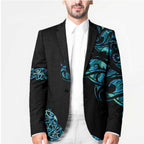 All Black Maori Tribal Tattoo Personalised Blazer Polynesian Style - Aussie Hoodie