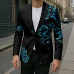 All Black Maori Tribal Tattoo Personalised Blazer Polynesian Style - Aussie Hoodie