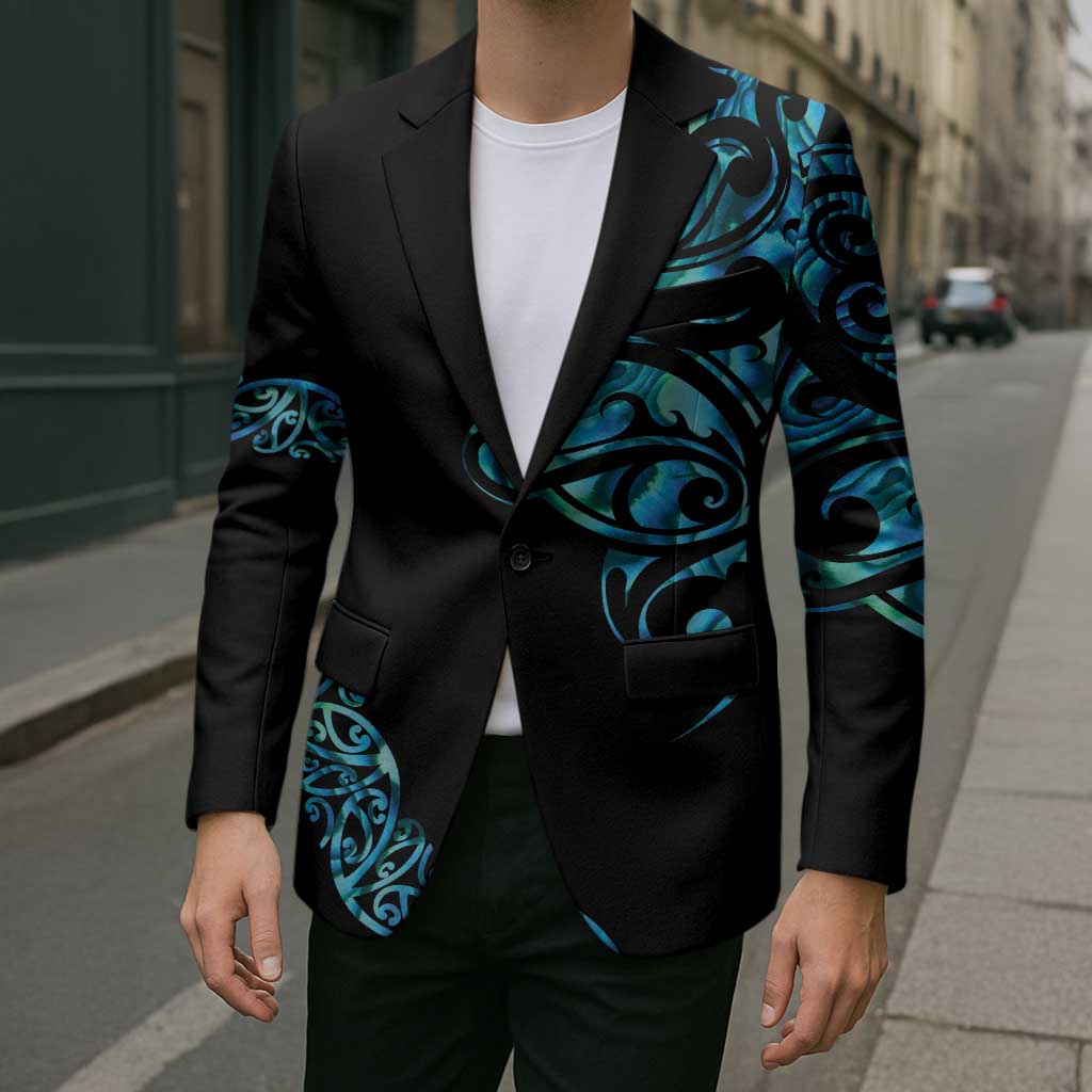 All Black Maori Tribal Tattoo Personalised Blazer Polynesian Style - Aussie Hoodie