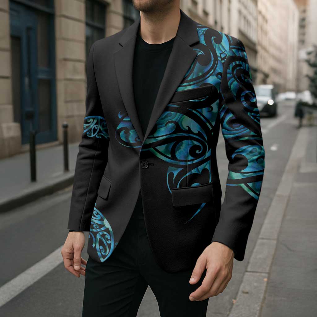 All Black Maori Tribal Tattoo Personalised Blazer Polynesian Style - Aussie Hoodie