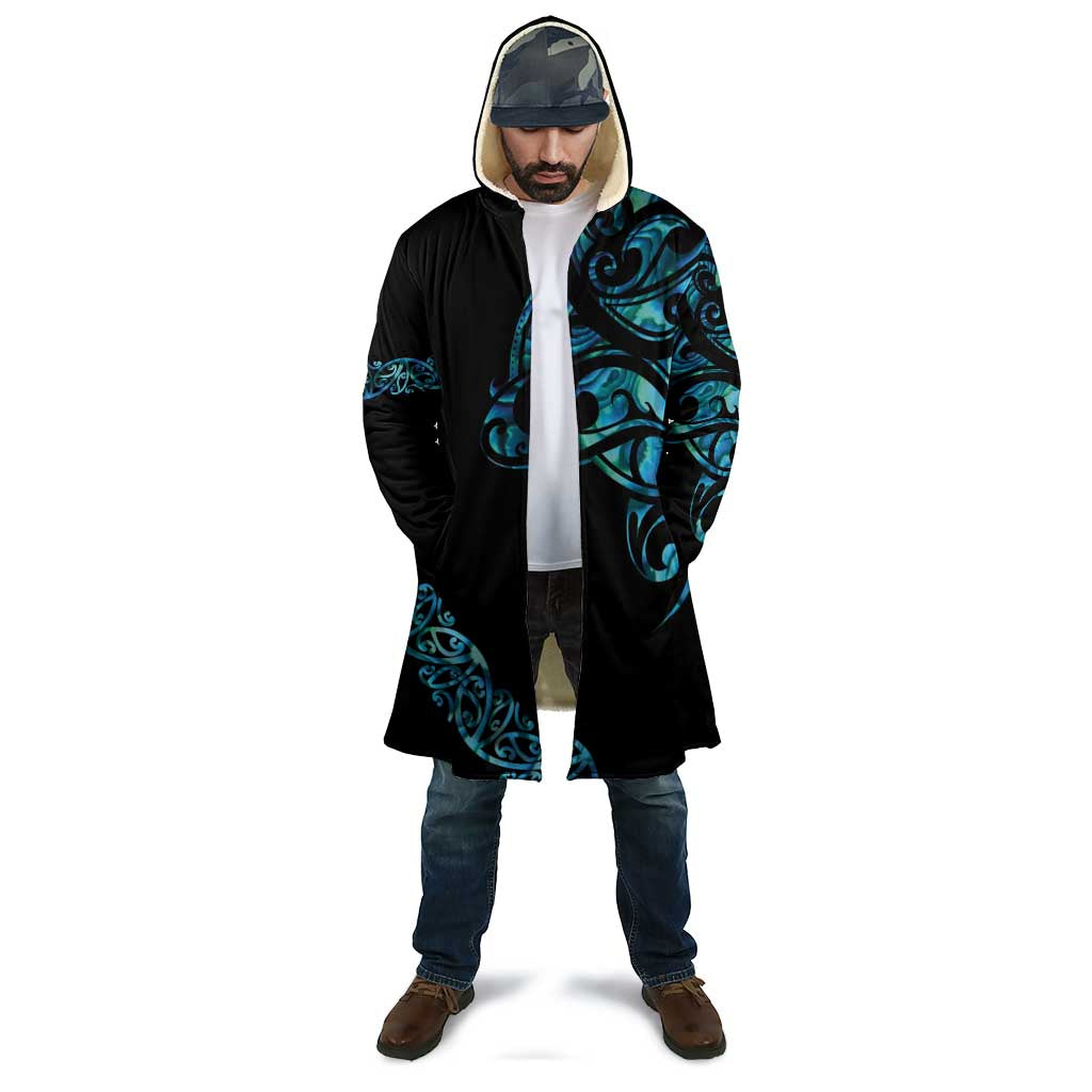 All Black Maori Tribal Tattoo Personalised Cloak Polynesian Style - Aussie Hoodie