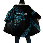 All Black Maori Tribal Tattoo Personalised Cloak Polynesian Style - Aussie Hoodie