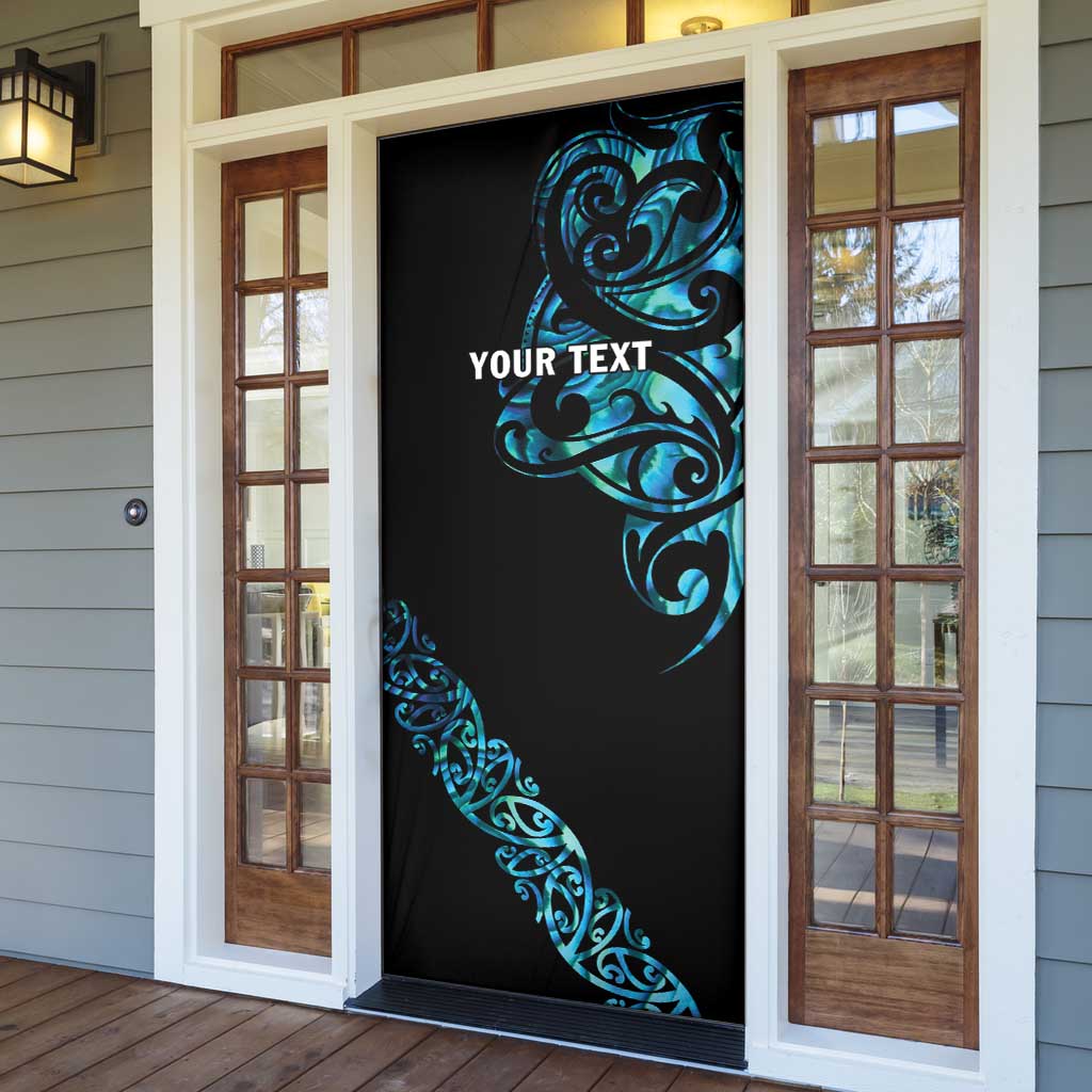 All Black Maori Tribal Tattoo Personalised Door Cover Polynesian Style - Aussie Hoodie