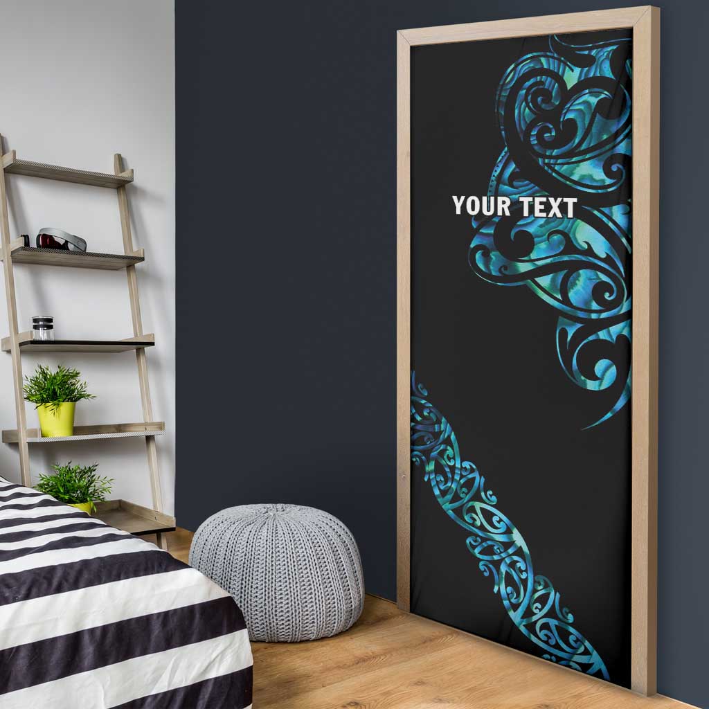 All Black Maori Tribal Tattoo Personalised Door Cover Polynesian Style - Aussie Hoodie