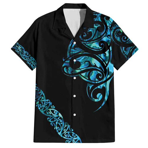 All Black Maori Tribal Tattoo Personalised Family Matching Puletasi and Hawaiian Shirt Polynesian Style