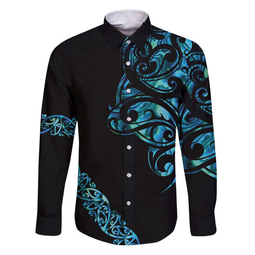 All Black Maori Tribal Tattoo Personalised Family Matching Puletasi and Hawaiian Shirt Polynesian Style