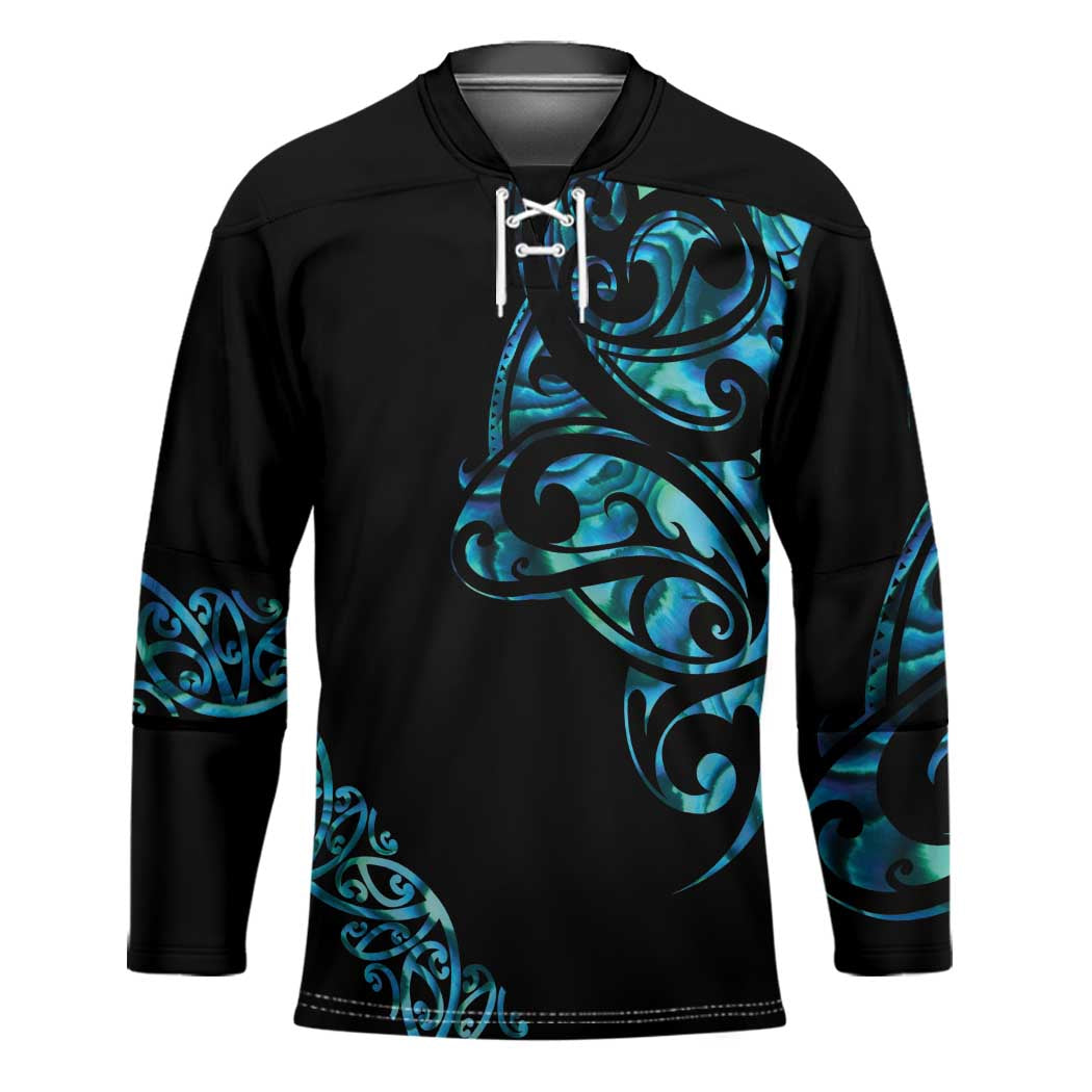All Black Maori Tribal Tattoo Personalised Hockey Jersey Polynesian Style - Aussie Hoodie