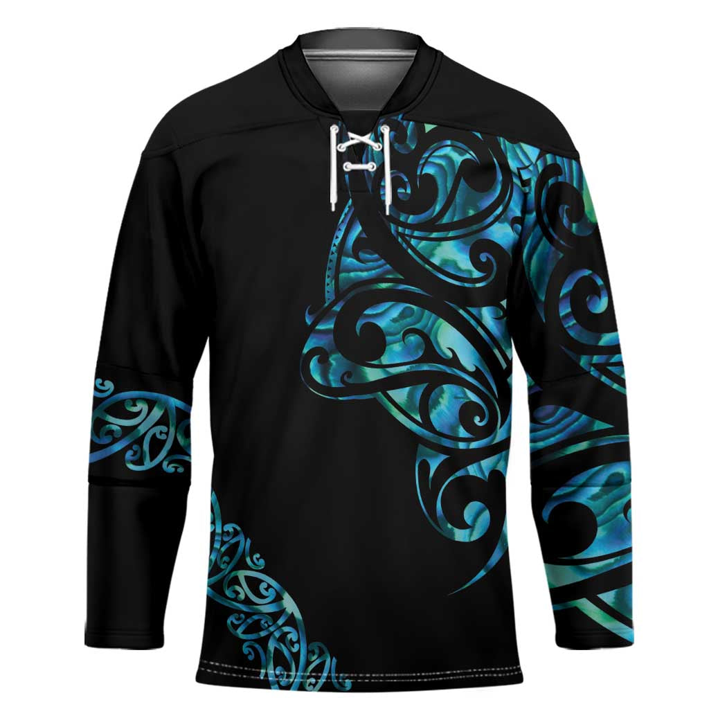All Black Maori Tribal Tattoo Personalised Hockey Jersey Polynesian Style - Aussie Hoodie