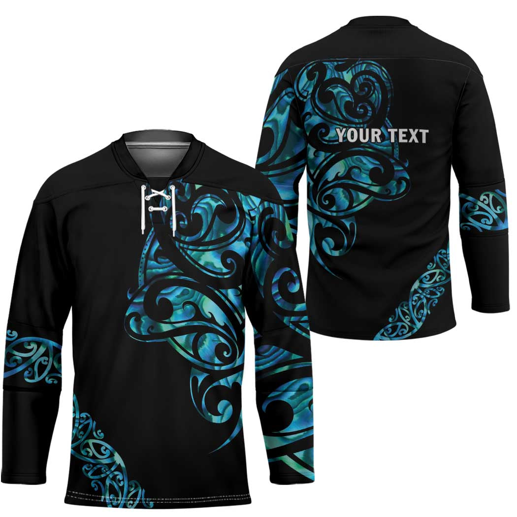 All Black Maori Tribal Tattoo Personalised Hockey Jersey Polynesian Style - Aussie Hoodie