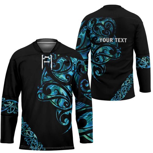 All Black Maori Tribal Tattoo Personalised Hockey Jersey Polynesian Style - Aussie Hoodie
