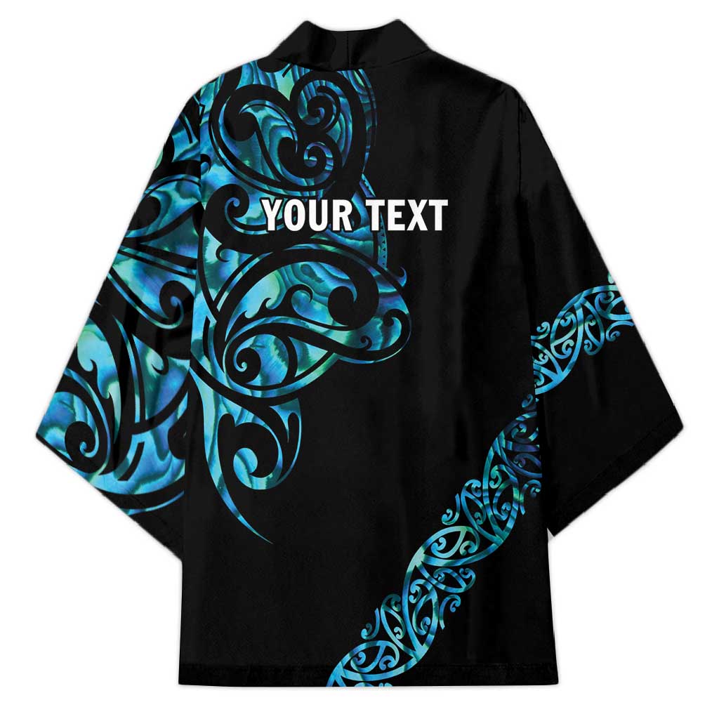 All Black Maori Tribal Tattoo Personalised Kimono Polynesian Style - Aussie Hoodie