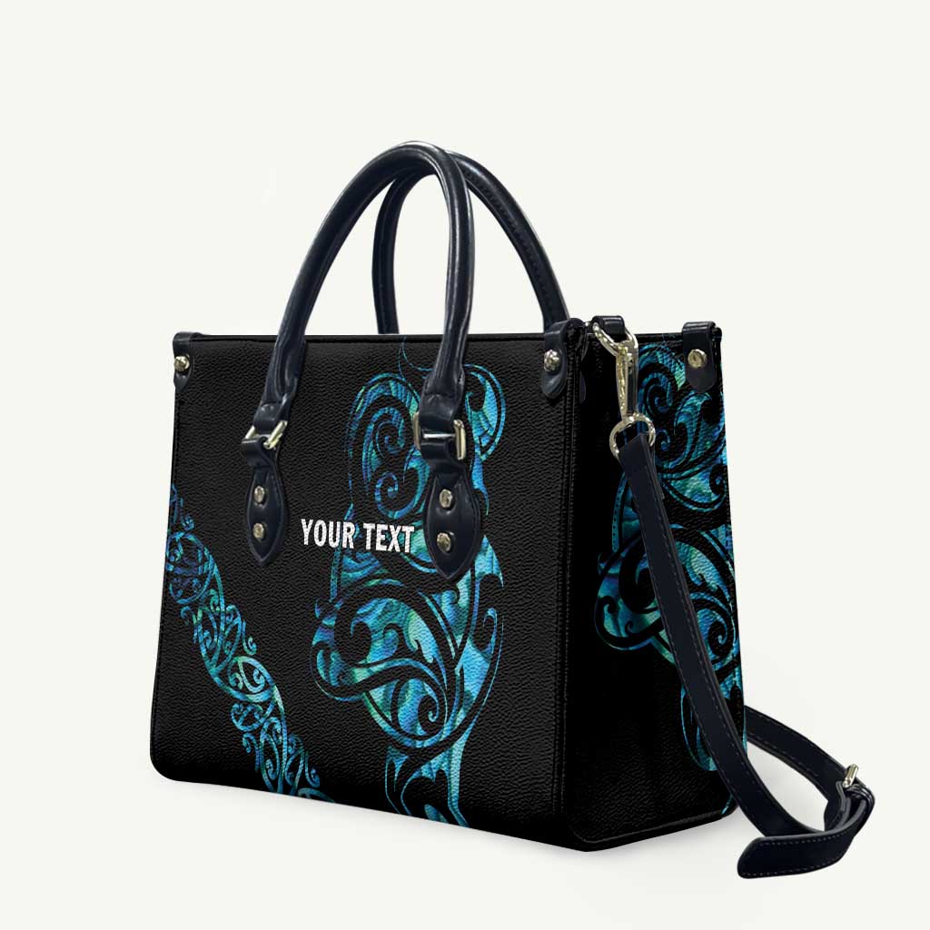 All Black Maori Tribal Tattoo Personalised Leather Bag Polynesian Style - Aussie Hoodie
