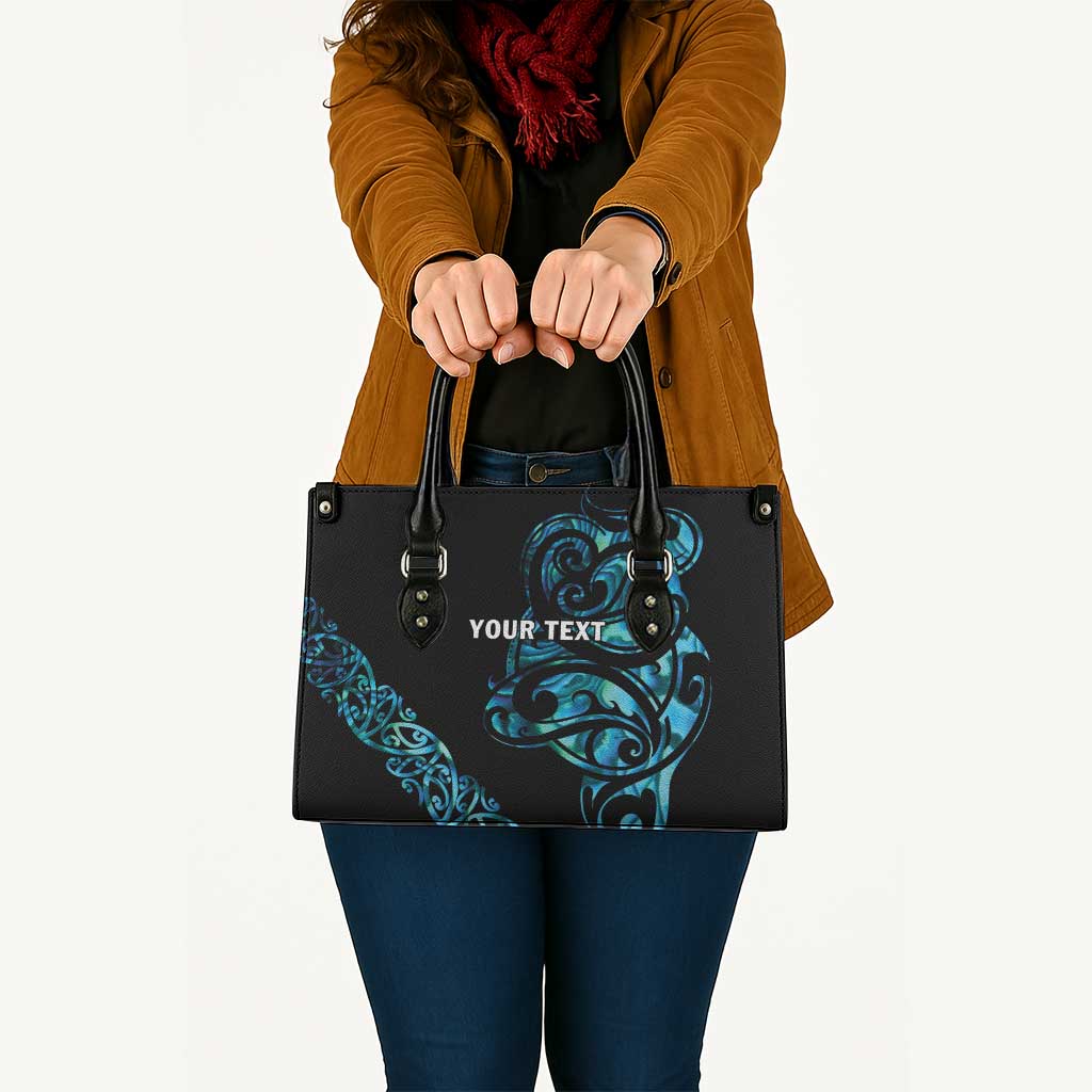 All Black Maori Tribal Tattoo Personalised Leather Bag Polynesian Style - Aussie Hoodie