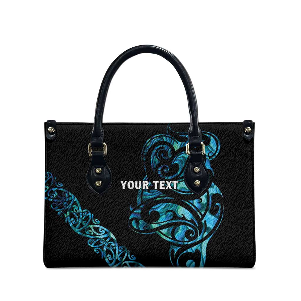All Black Maori Tribal Tattoo Personalised Leather Bag Polynesian Style - Aussie Hoodie