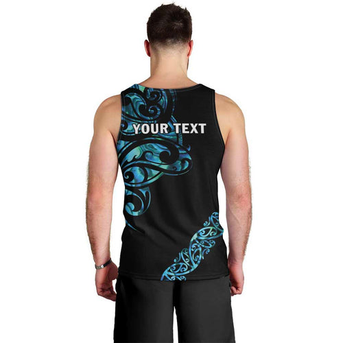All Black Maori Tribal Tattoo Personalised Men Tank Top Polynesian Style