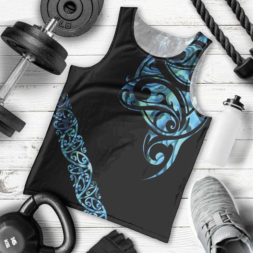 All Black Maori Tribal Tattoo Personalised Men Tank Top Polynesian Style