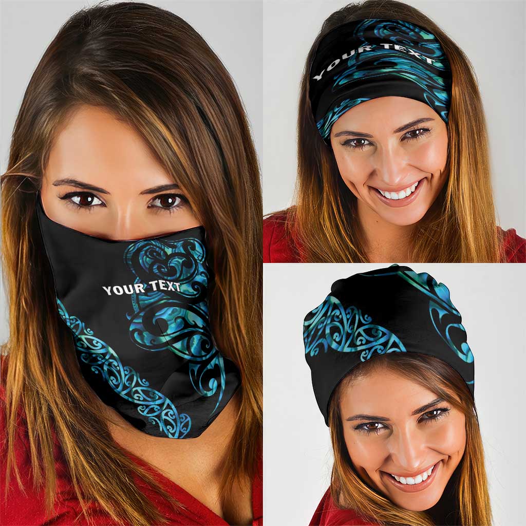 All Black Maori Tribal Tattoo Personalised Neck Gaiter Polynesian Style - Aussie Hoodie