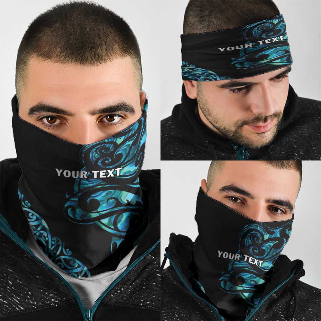 All Black Maori Tribal Tattoo Personalised Neck Gaiter Polynesian Style - Aussie Hoodie