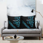 All Black Maori Tribal Tattoo Personalised Pillow Cover Polynesian Style - Aussie Hoodie