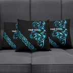 All Black Maori Tribal Tattoo Personalised Pillow Cover Polynesian Style - Aussie Hoodie