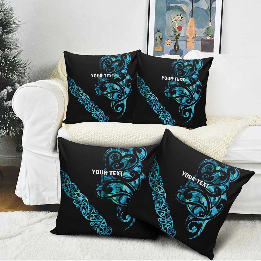 All Black Maori Tribal Tattoo Personalised Pillow Cover Polynesian Style - Aussie Hoodie