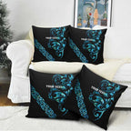 All Black Maori Tribal Tattoo Personalised Pillow Cover Polynesian Style - Aussie Hoodie