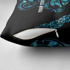 All Black Maori Tribal Tattoo Personalised Pillow Cover Polynesian Style - Aussie Hoodie