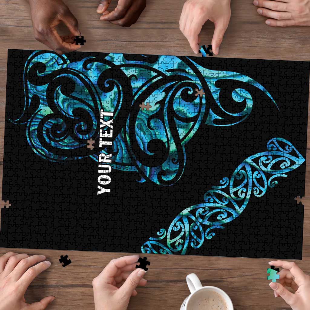 All Black Maori Tribal Tattoo Personalised Puzzle Polynesian Style - Aussie Hoodie