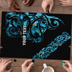 All Black Maori Tribal Tattoo Personalised Puzzle Polynesian Style - Aussie Hoodie
