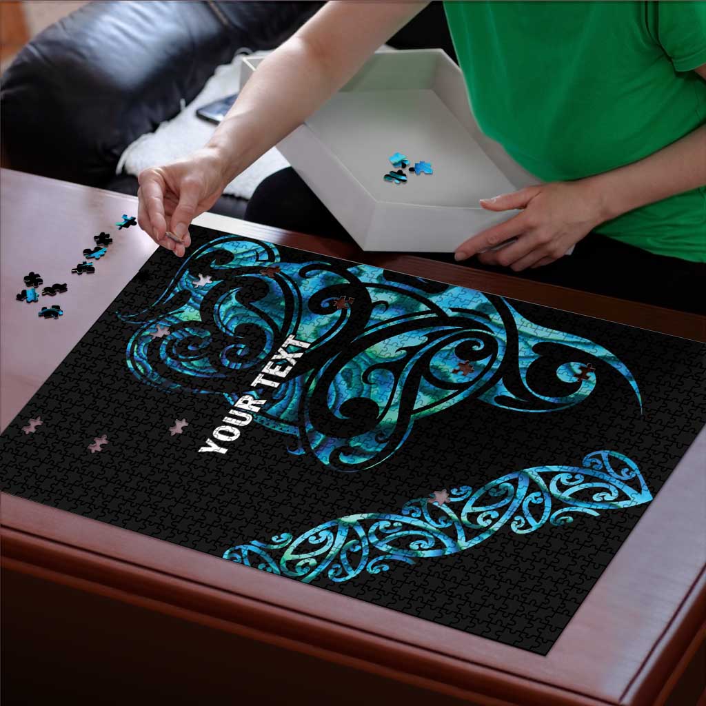 All Black Maori Tribal Tattoo Personalised Puzzle Polynesian Style - Aussie Hoodie